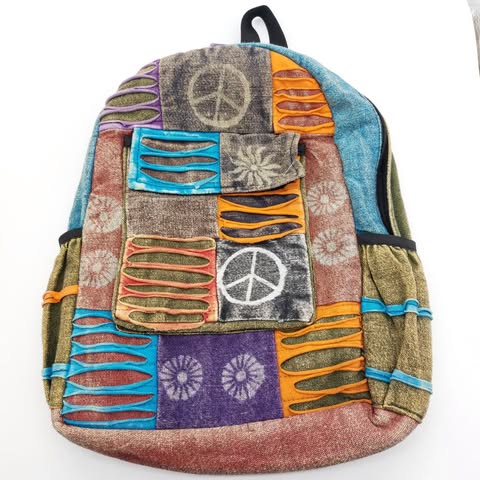 Ripped Patchwork Backpack