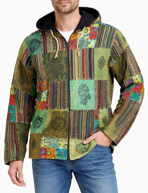 Woven Patchwork Jacket