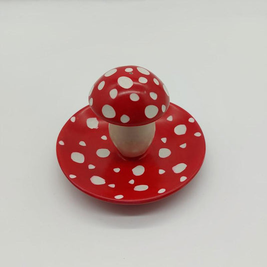 Toadstool Incense Holder on Plate