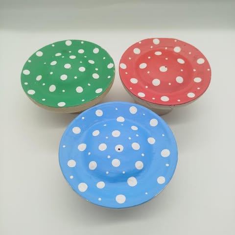 Large Wooden Mushroom Incense Holder