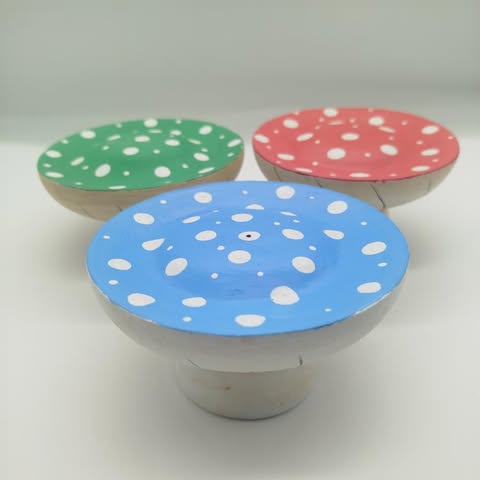 Large Wooden Mushroom Incense Holder