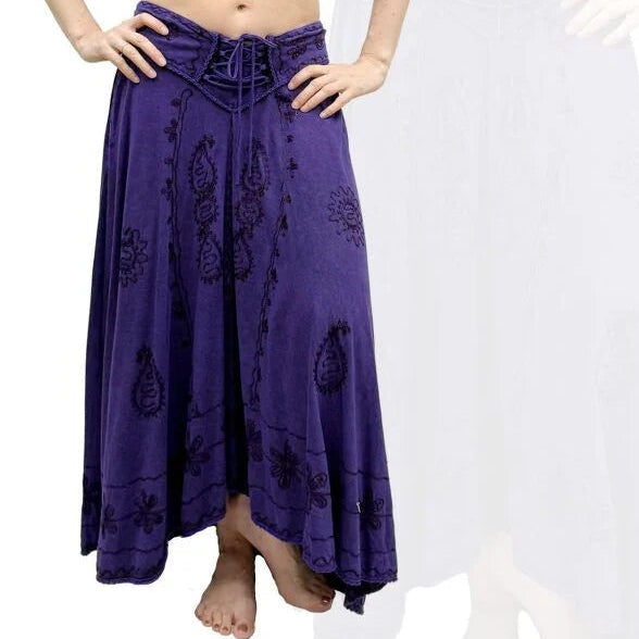 Acid Wash Maxi Skirts