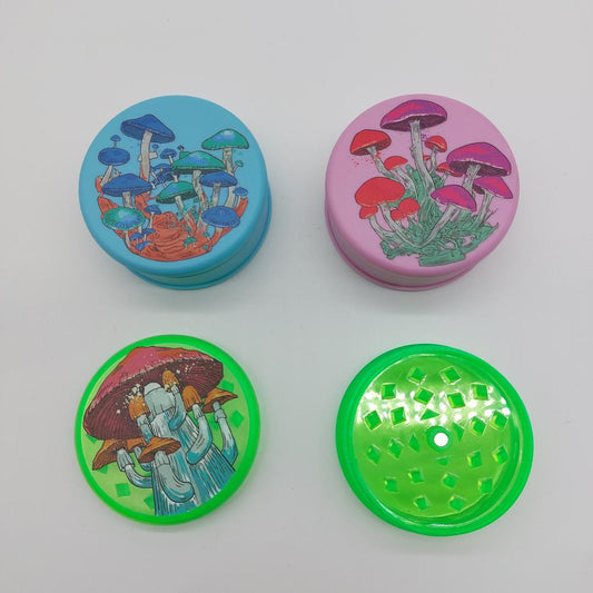 Trippy Mushroom 2-Part Acrylic Grinders