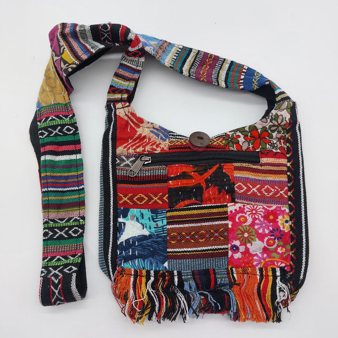 Stitch Patches Shoulder Bag fx5079