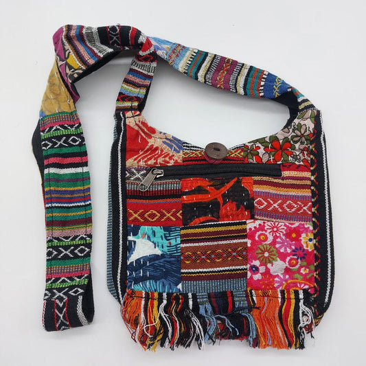 Stitch Patches Shoulder Bag fx5079
