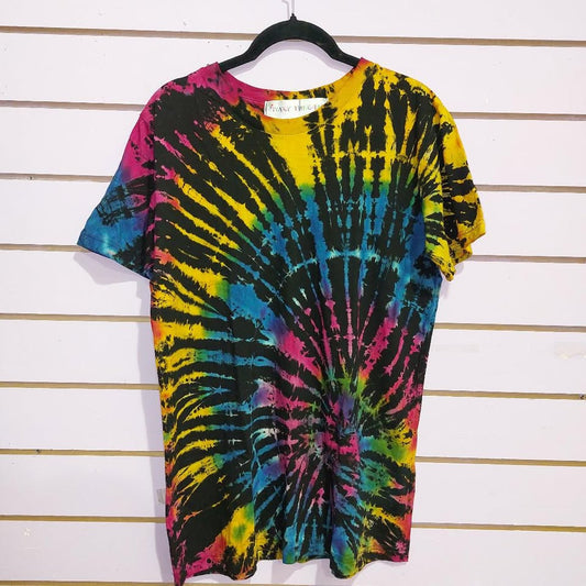 Black/Rainbow Blend Tie Dye Tees