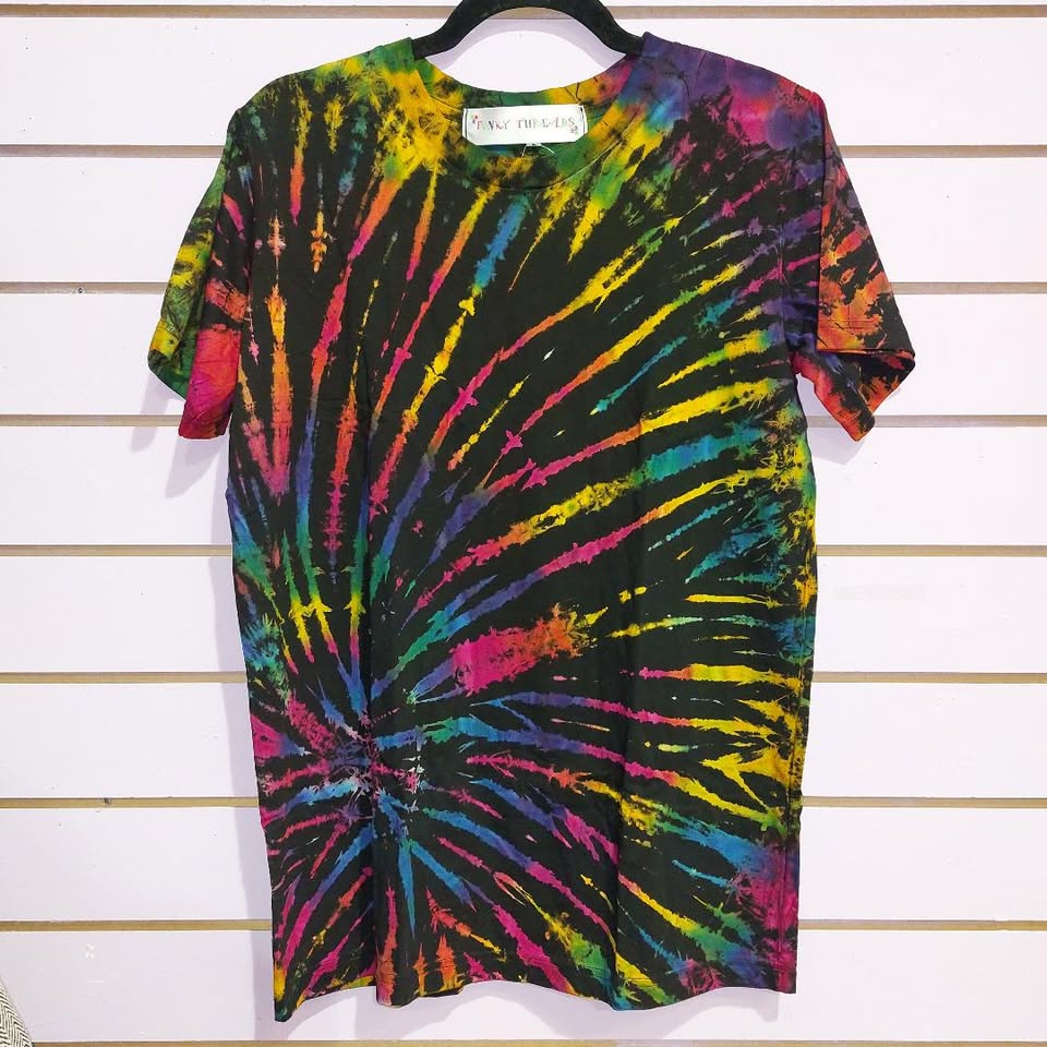 Black/Rainbow Blend Tie Dye Tees