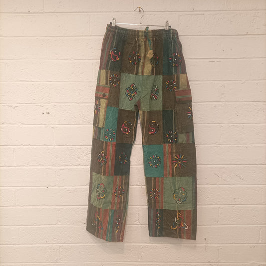 Patchwork Trousers - Green