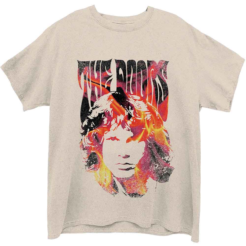 THE DOORS UNISEX T-SHIRT: JIM FACE FIRE