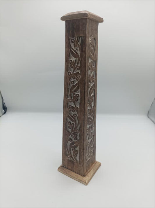 Mango wood incense pillar stand