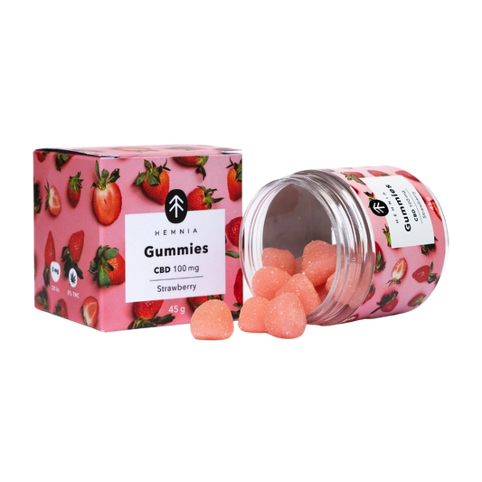 Hemnia CBD Gummies Sour Strawberry 100mg