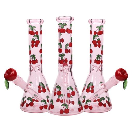 Cherries Glass Water Pipe