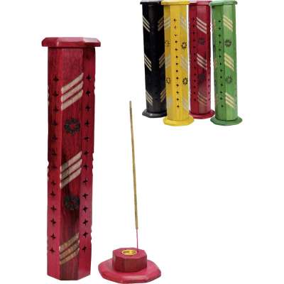 Wooden Pillar Incense Holders