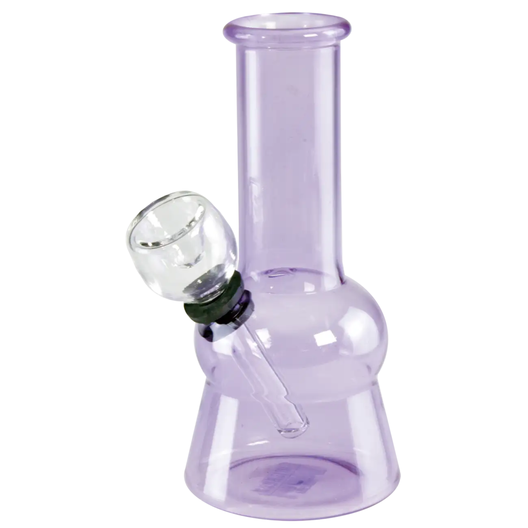 Mini Purple Transparent Glass Water Pipe