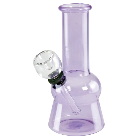 Mini Purple Transparent Glass Water Pipe