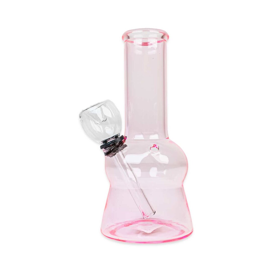 Mini Pink Transparent Glass Water Pipe