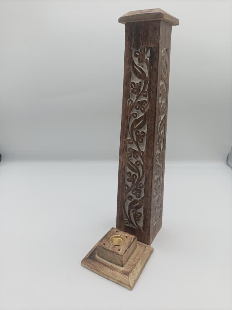 Mango wood incense pillar stand