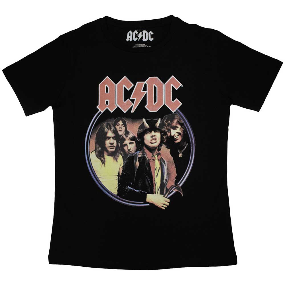 AC/DC LADIES T-SHIRT HIGHWAY TO HELL CIRCLE