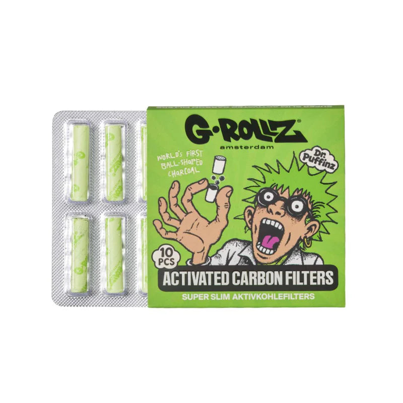 G-Rollz Activated Carbon Filters 6mm - 10 Tips per Pack