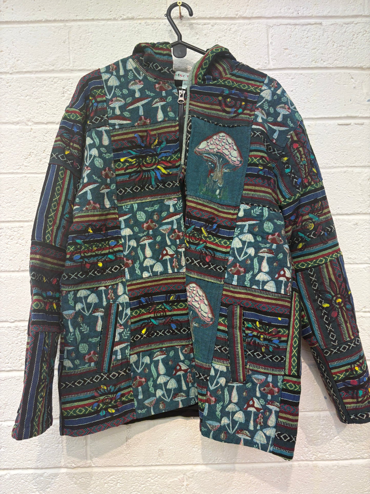 Patchwork Zip-Up Mushroom Jacket  FX3072