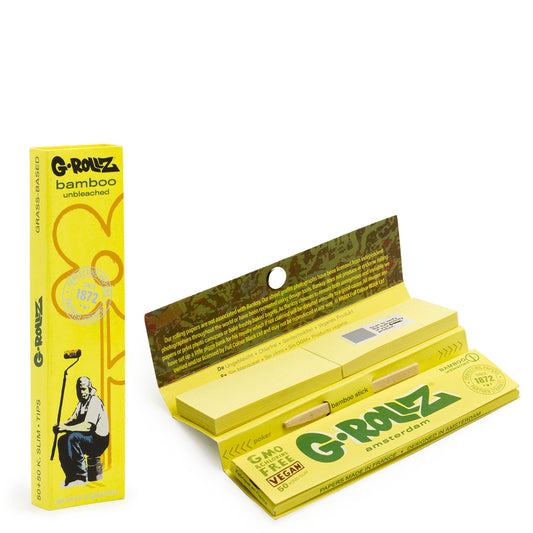 G-ROLLZ 'Banksy Painter' Bamboo Slim-Pack Kingsize Papers + Tips