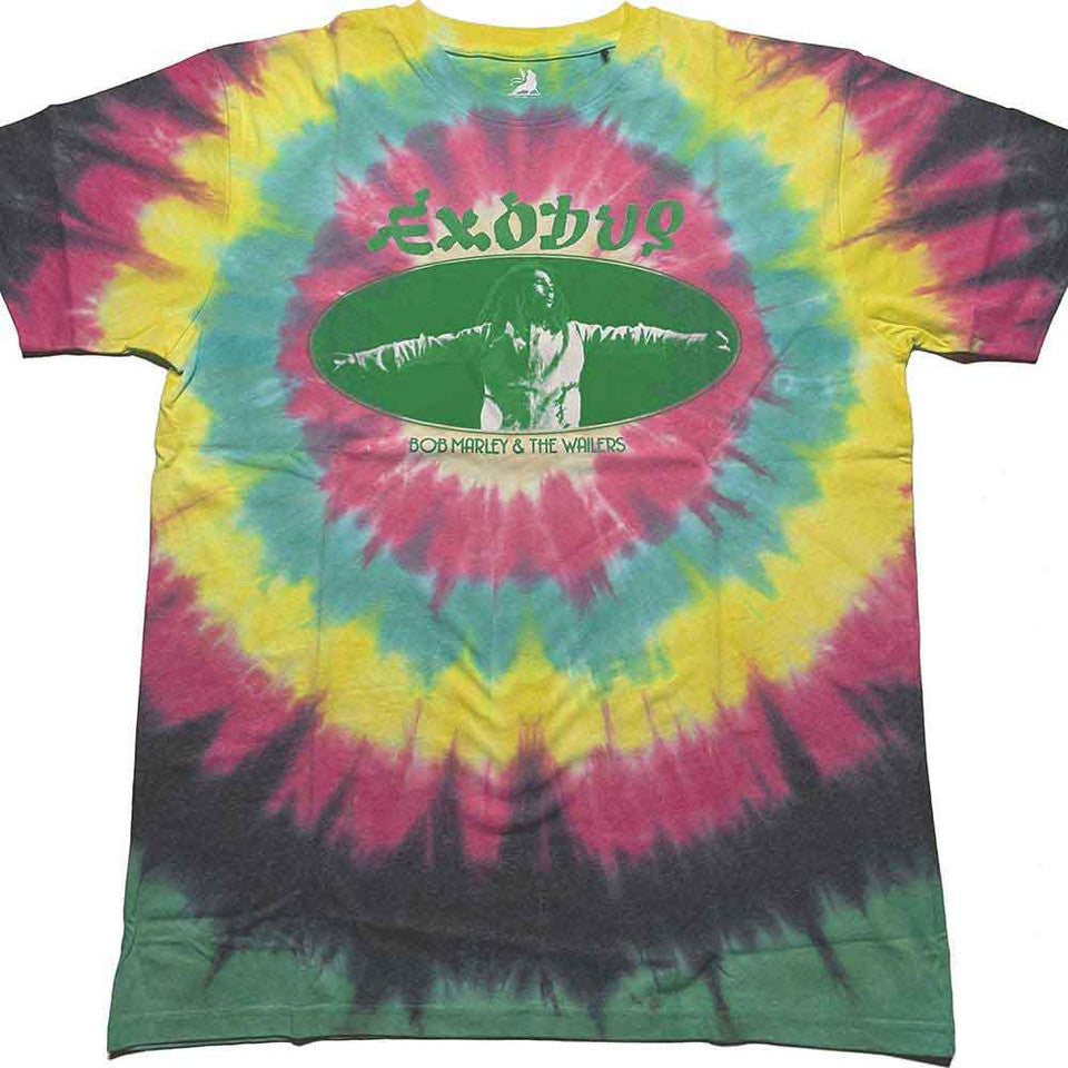 Bob Marley Exodus Oval Multicolour Tie-Dye Tee