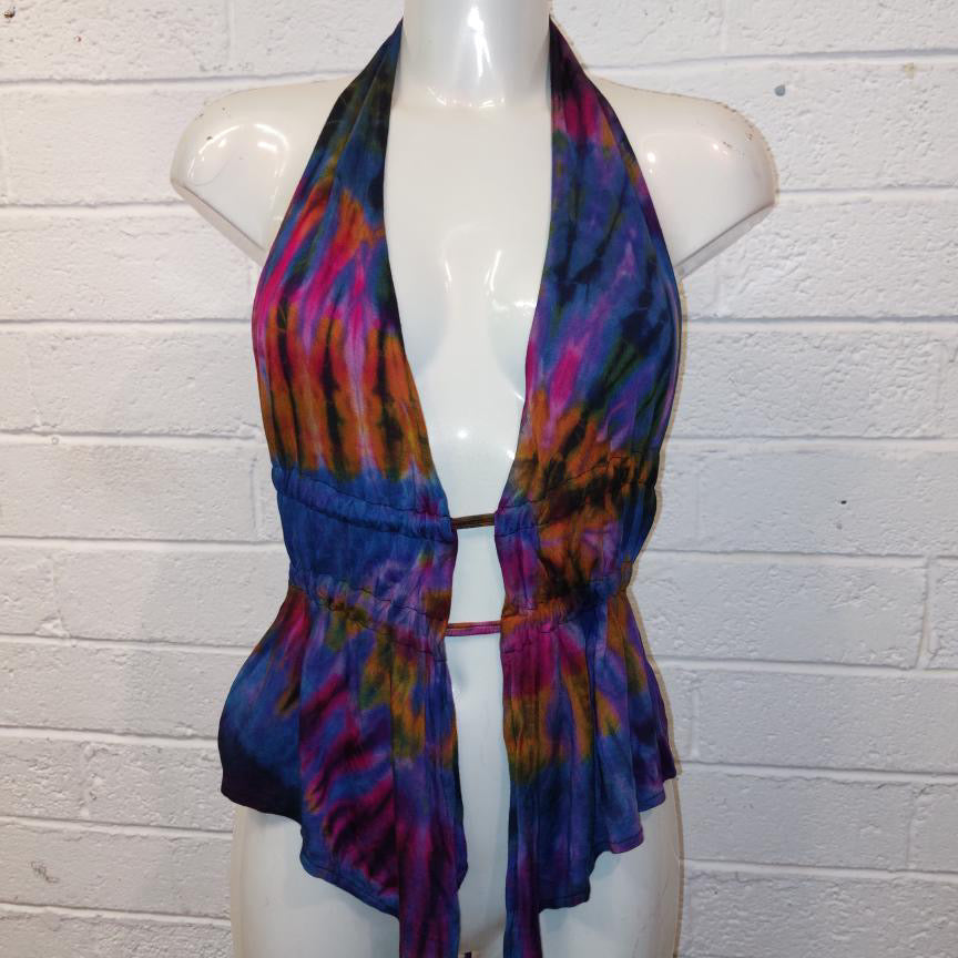 Backless Tie-Dye Crop Top