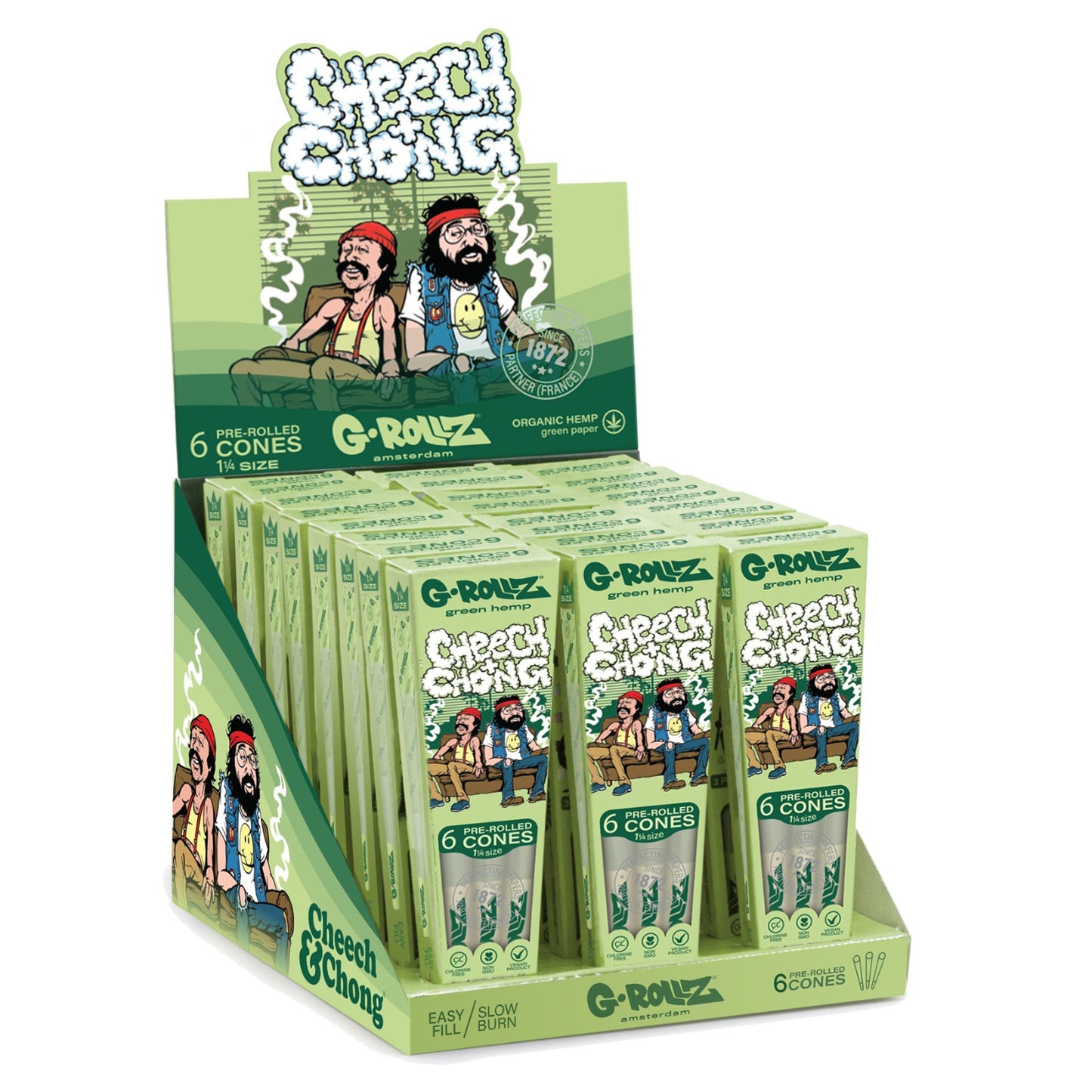 G-ROLLZ Green Cheech&Chong 'Couch' 1+1/4 Pre-Rolled Cones