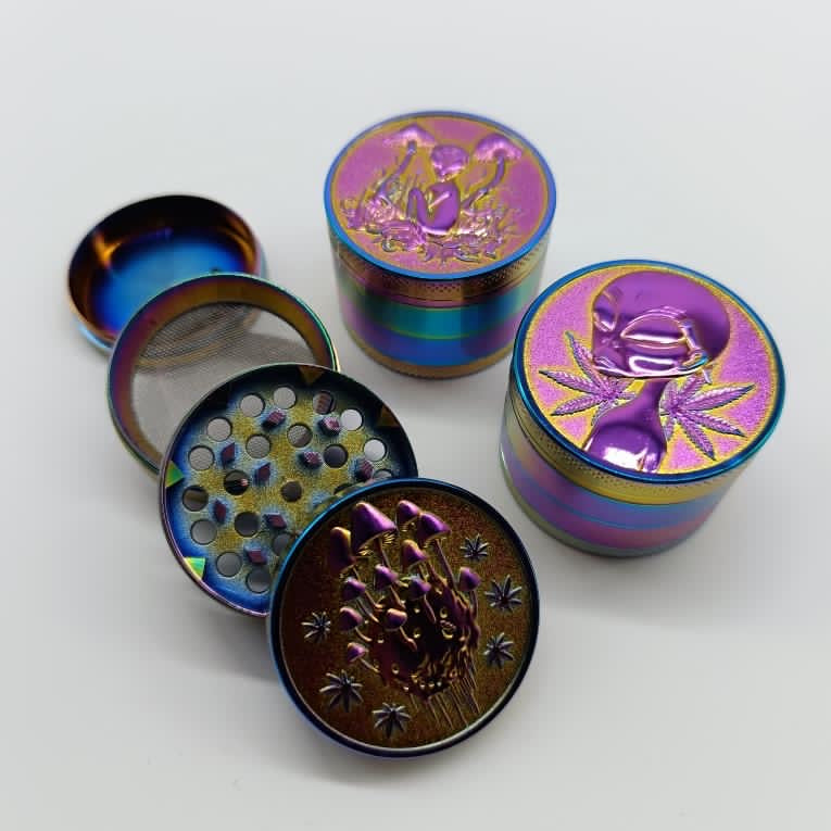 Alien Mushroom Oil Embossed Herb Grinder