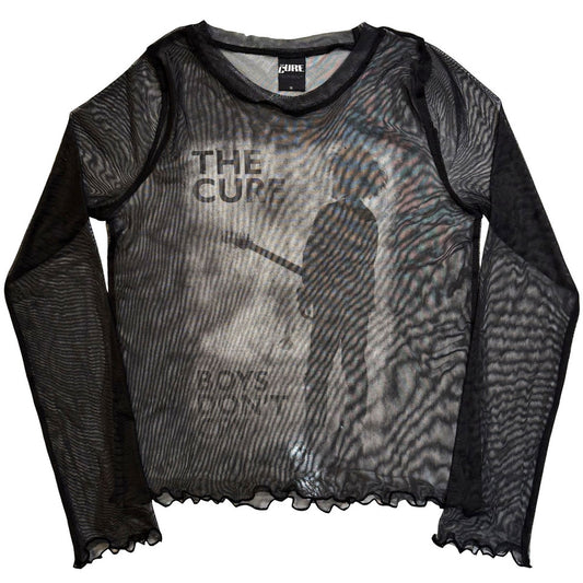 The Cure Boys Dont Cry Crop Mesh Tee