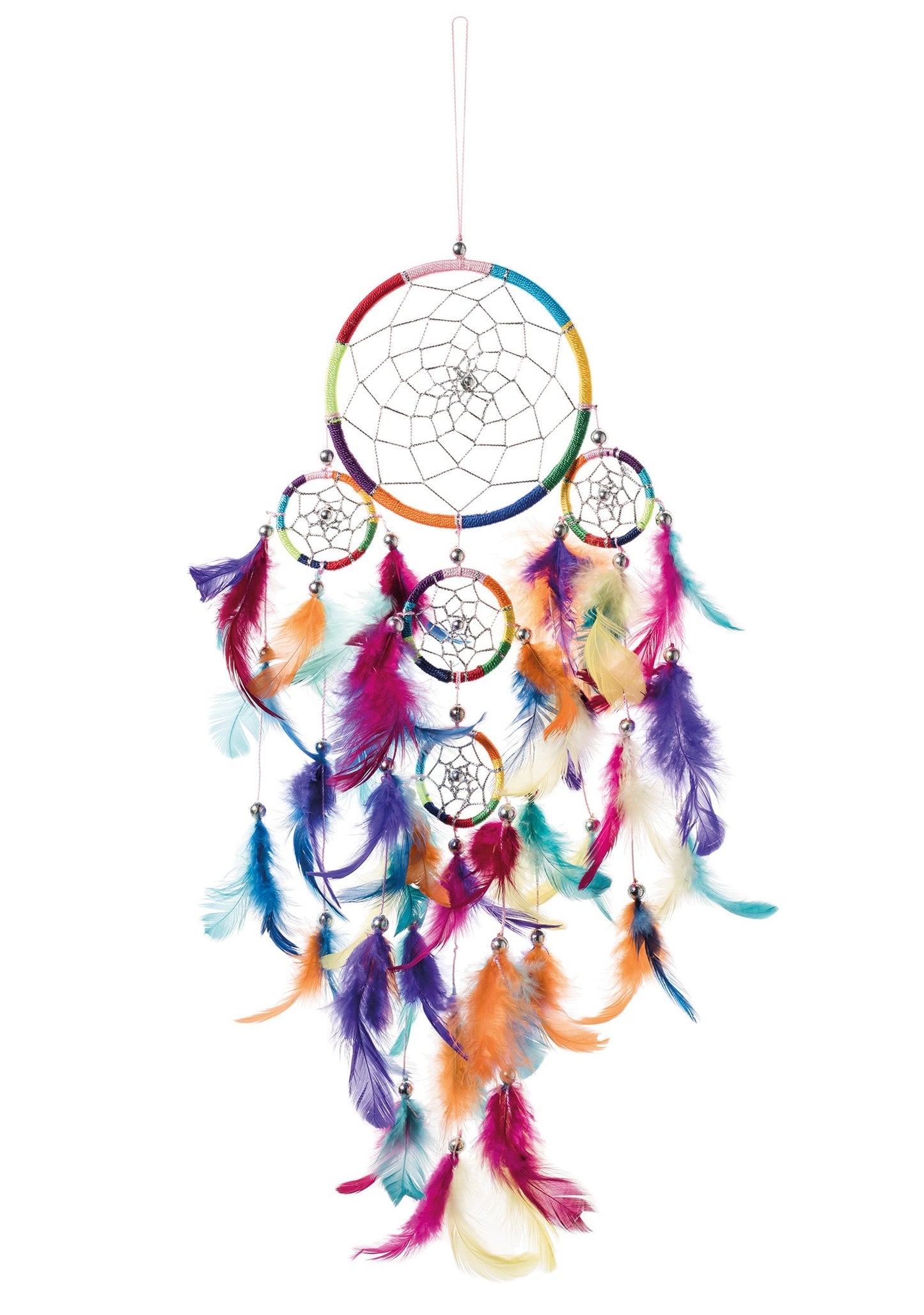 Rainbow Dreamcatchers with Beads