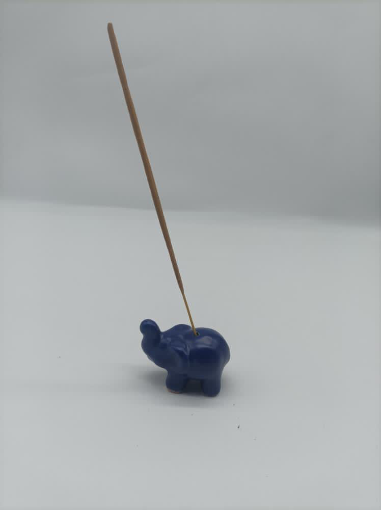 Blue Elephant Incense Holder