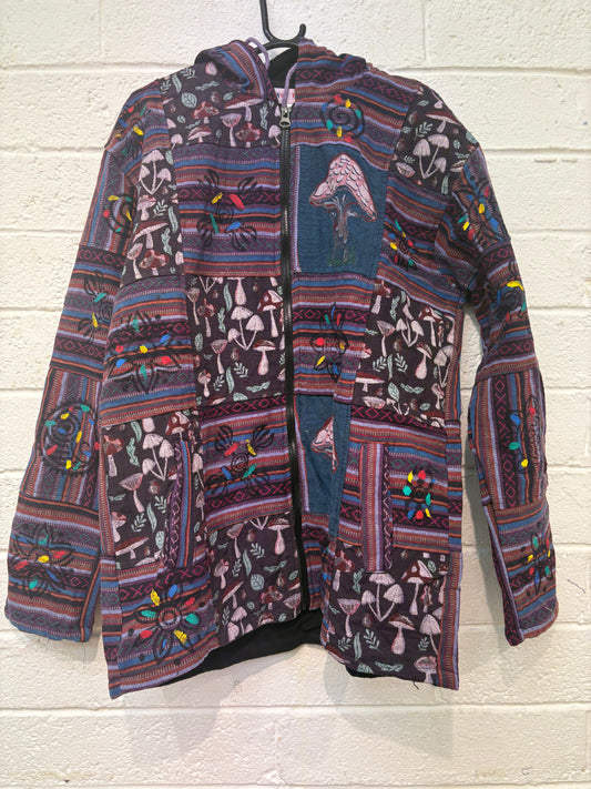 Patchwork Zip-Up Mushroom Jacket  FX3072