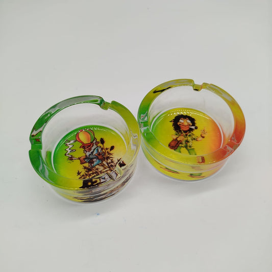 Round Glass Rasta Ashtray