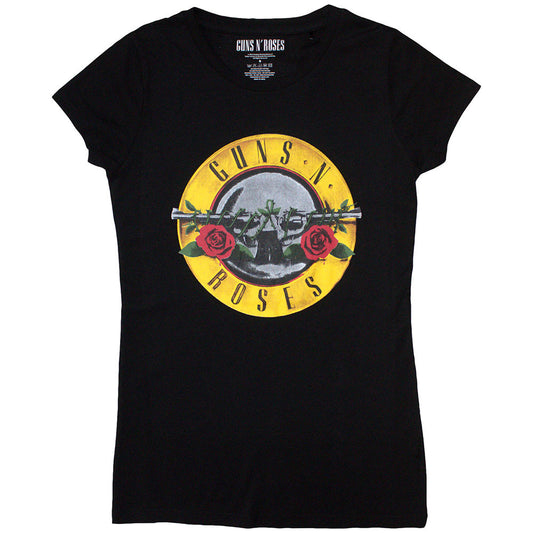 Guns n' Roses Classic Logo Black Ladies Tee