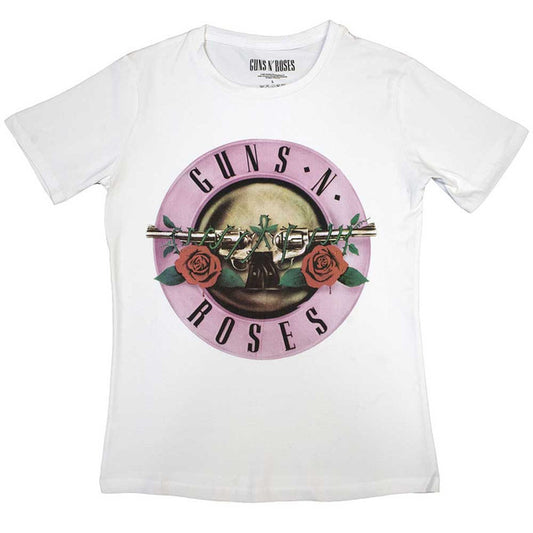 Guns n' Roses Classic White Logo Ladies Tee