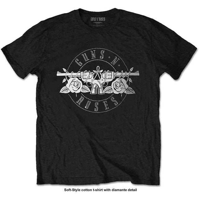 Guns N' Roses Circle Logo Embellished Tee
