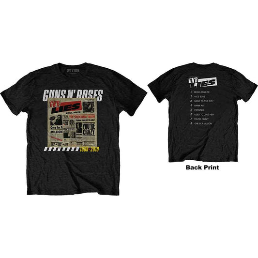 GUNS 'N' ROSES Lies Tracklist Tee