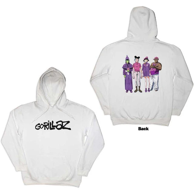 Gorillaz Cracker Island Pullover Hoodie White