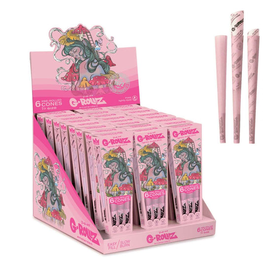 G-ROLLZ Pink 'Shroomie' 6 1+1/4 Pre-Rolled Cones