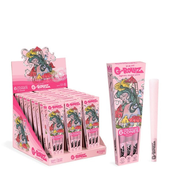 G-ROLLZ Shroomie 1 1/4 Pink Cones