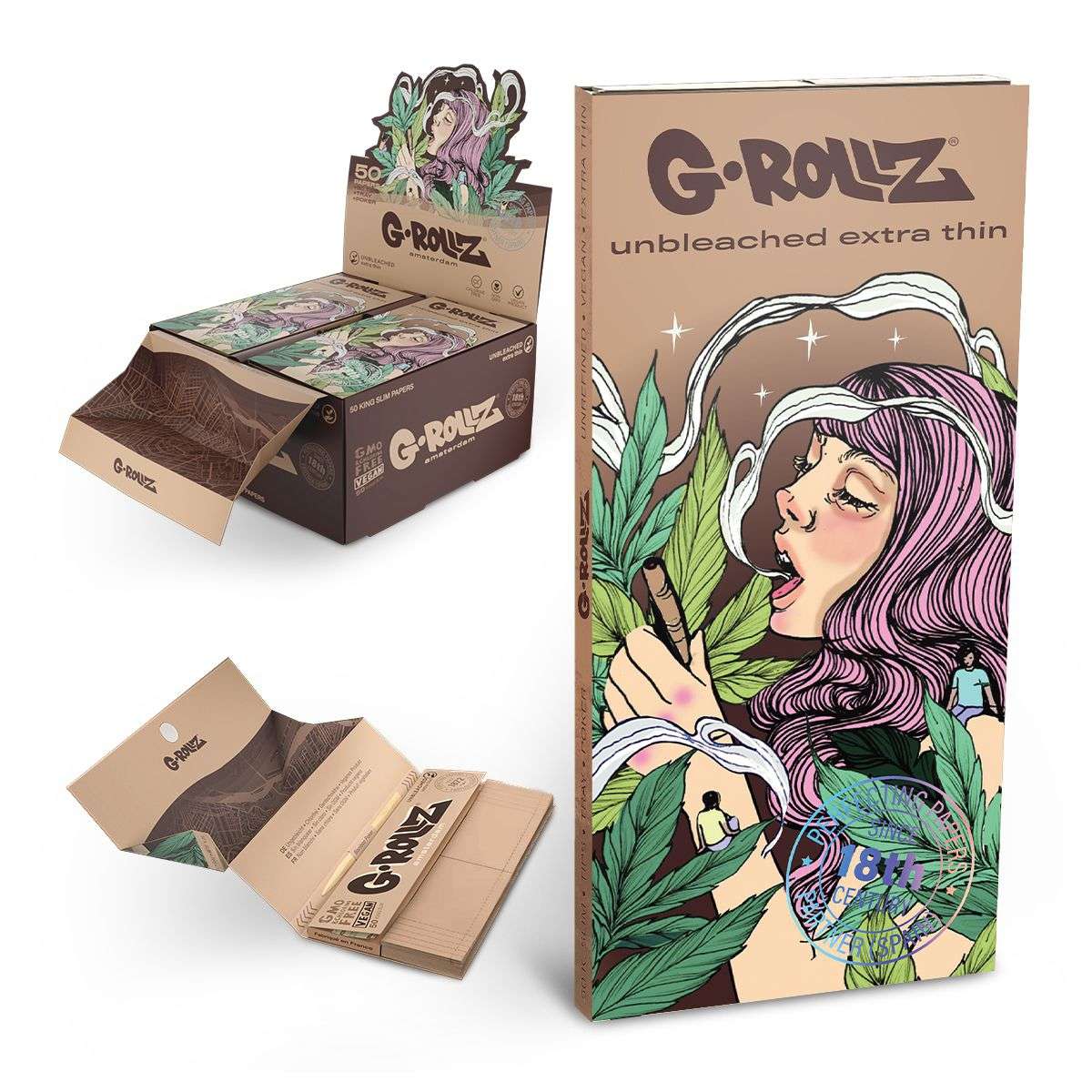 G-ROLLZ 'Colossal Dream’ Unbleached Kingsize Roll Kit