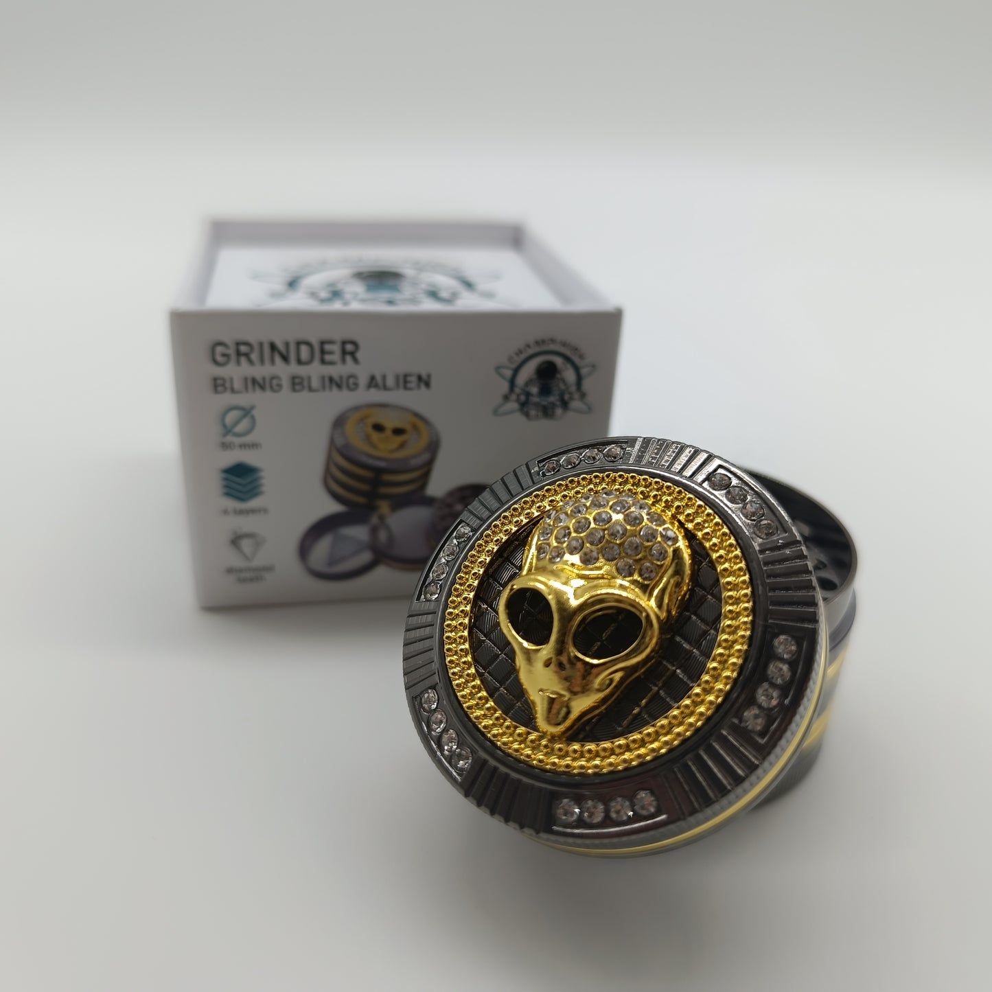 CHAMP HIGH Bling Alien 4-Part Herb Grinder