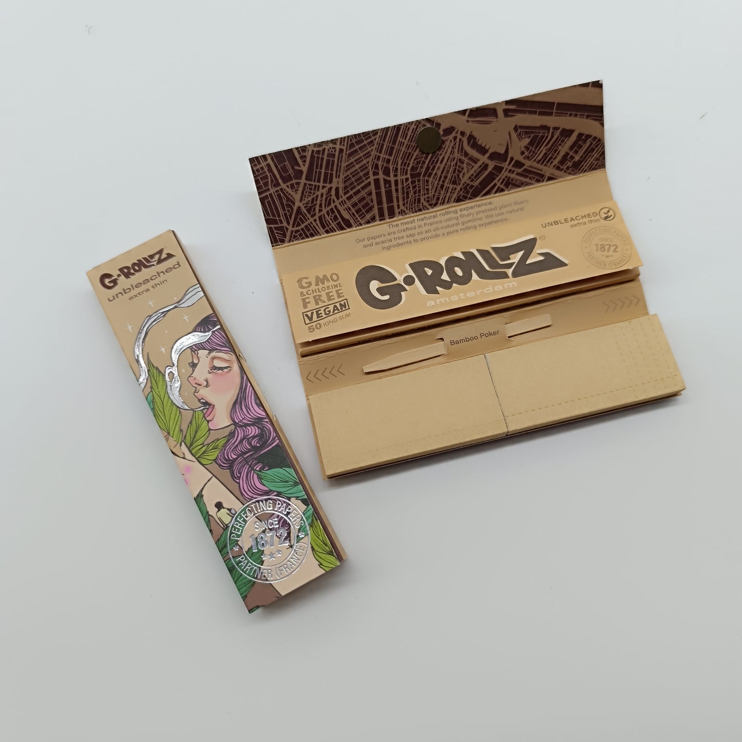 G-ROLLZ  'Colossal Dreams' Unbleached Slim-Pack Kingsize Papers + Tips