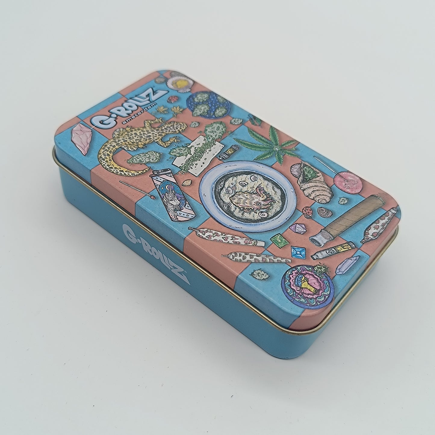 G-ROLLZ Small Metal Tin - Blue Amsterdam Picnic