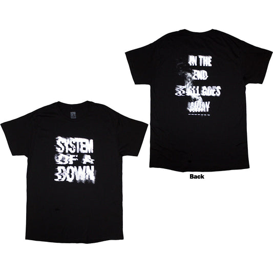SYSTEM OF A DOWN UNISEX T-SHIRT: ALL GOES AWAY (BLACK) (BACK PRINT)