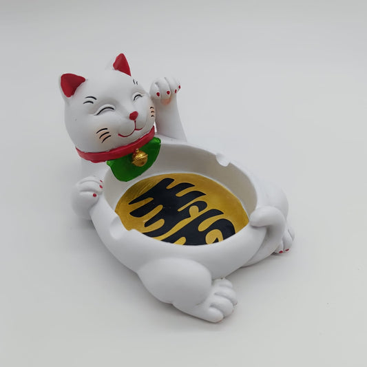 Lucky Cat Ceramic Ashtray