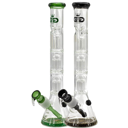 GRACE GLASS Triple Percolator Water Pipe