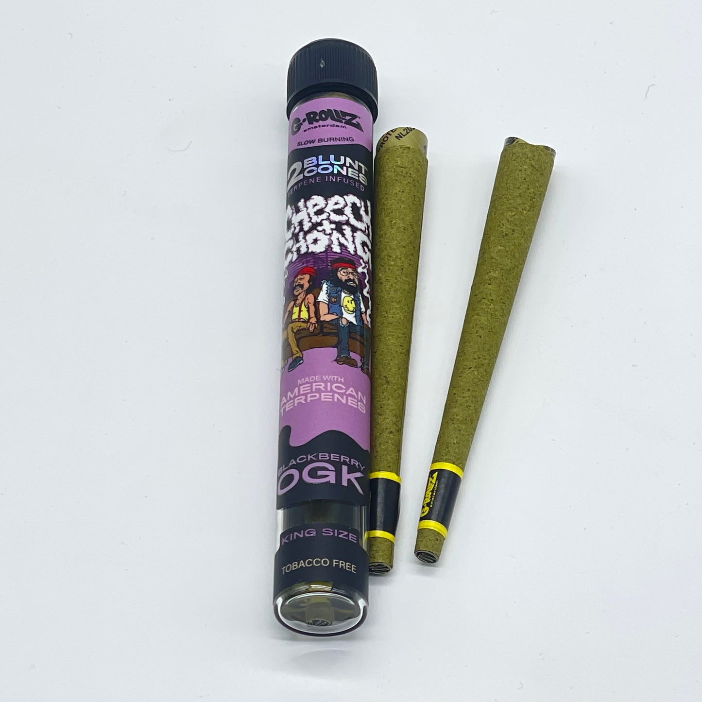 G-Rollz 'Cheech + Chong' 2 cones rombos - Blackberry OGK