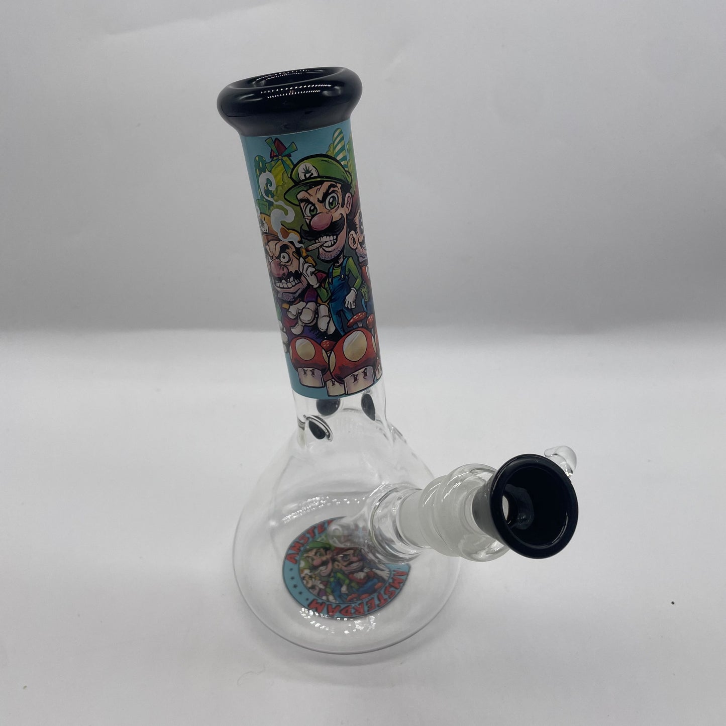 AMSTERDAM Grav Mushroom Glass Water Pipe